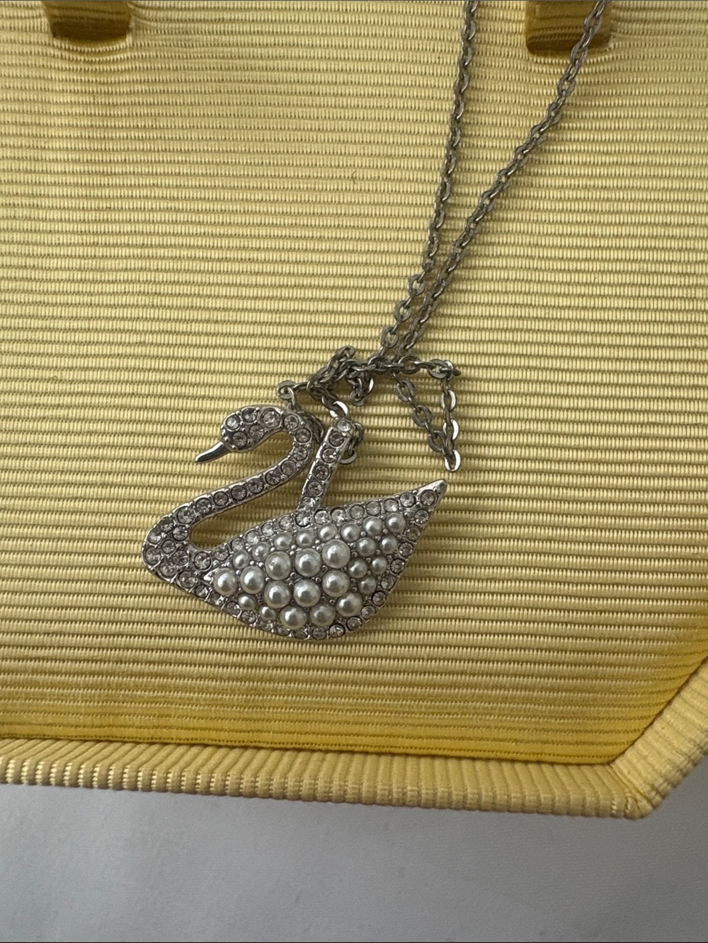 Swarovski Silver Crystal Swan Necklace and Drop Earrings Set - Picture 2 of 6